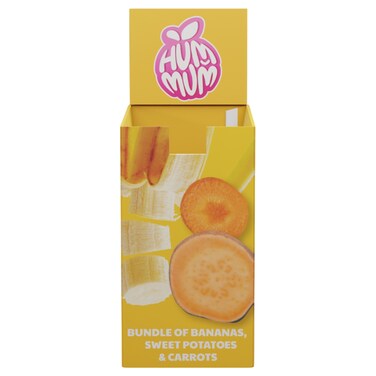 Hum Mum Bananas, Sweet Potatoes and Carrots Baby Puree, 6 Months+, 100g Pack of 5