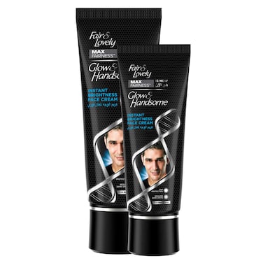 Glow &amp; Handsome Instant Brightness Face Cream, 80g + 20g