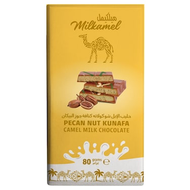 Milkamel Pecan Nut Kunafa Camel Milk Chocolate, 80g