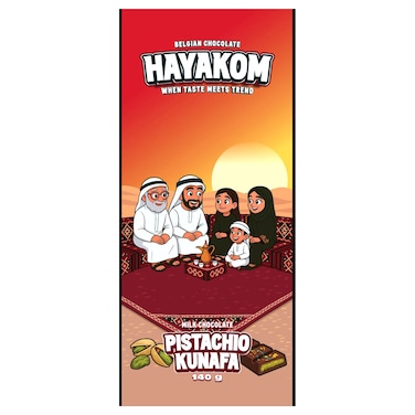 PISTACHIO KUNAFA MILK CHOC 140G