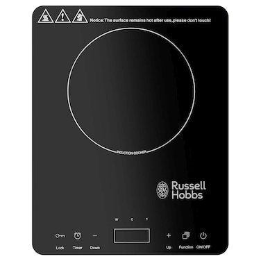 Russell Hobbs T2 Induction Cooker, Black, 2000 W, LED Screen, Single Cooking Zone, 42.5x8x33cm