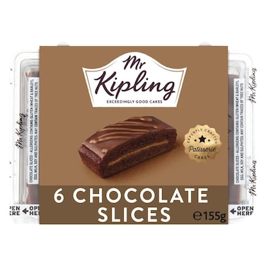 Mr Kipling Chocolate Slices 6 Slices, 155g