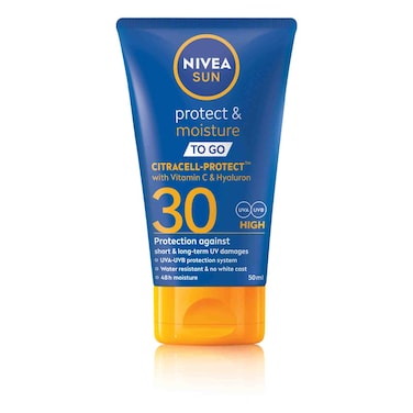 NIVEA SUN Protect &amp;Moisture Sun Lotion SPF30, Water-Resistant Sunscreen, 50ml