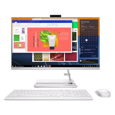 Lenovo IdeaCentre AIO 3 27ALC6 Desktop, AMD Ryzen 7 7730U, 16GB RAM, 1TB SSD, AMD Radeon Graphics, 27-Inch FHD IPS, Windows 11 Home, White, F0FY00QGAX