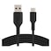 Belkin Braided USB-A to USB-C Data Sync and Charging Cable, Black, 1m