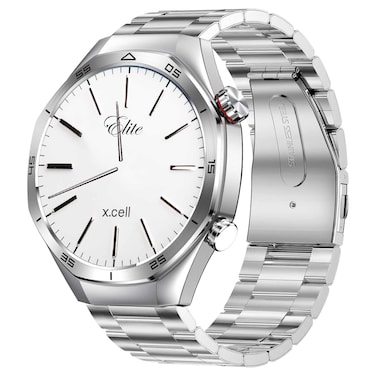 X.Cell Elite-7 Smartwatch, Bluetooth, IP67 Water Resistance, Silver Steel