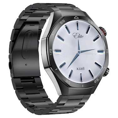 X.Cell Elite-7 Smartwatch, Bluetooth, IP67 Water Resistance, Black Steel