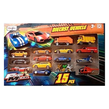 Maisto Fresh Metal Die Cast Car Set, 15 PCS
