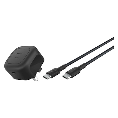Belkin USB-C Wall Charger With USB C Cable, Black, 45 W