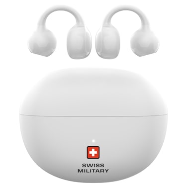 Swiss Military Delta 6 Truly Wireless Bluetooth Clip-On Earbuds, White
