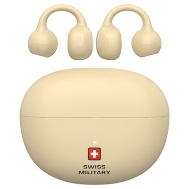سويس ميليتري دلتا 6 سماعات أذن لاسلكية بتقنية البلوتوث، لون بيج