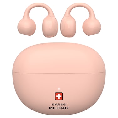 Swiss Military Delta 6 Truly Wireless Bluetooth Clip-On Earbuds, Pink