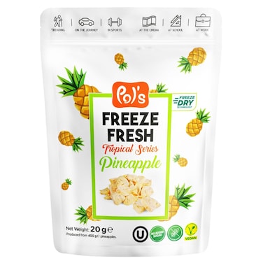 Pol's Freeze Fresh Tropical Series Freeze Dried Pineapple, 20g