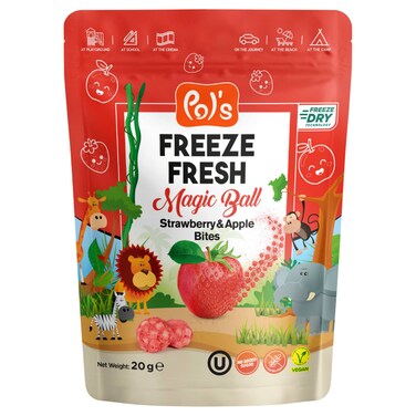 Pol's Freeze Fresh Magic Ball Strawberry and Apple Bites, 20g