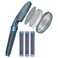 Blu Ionic Handheld Rain Polycarbonate Shower Head and Nano Molecular Cluster Shower Filter, Light Blue, 3 PCS