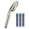 Blu Ionic Handheld Luxury Shower Head and Nano Molecular Cluster Shower Filter, Matte Nickel, 3 PCS