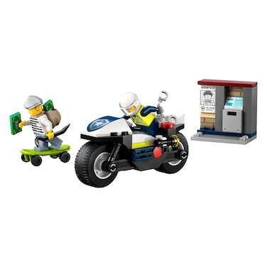 Lego City Police Motorcycle Chase Building Toy