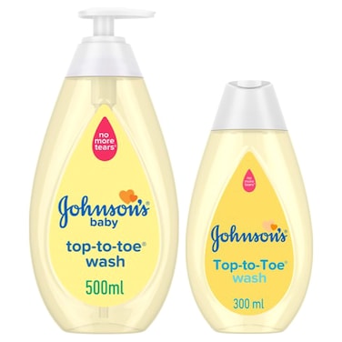 Johnson's Baby No More Tears Gentle and Mild Top-to-Toe Wash, 500ml+300ml