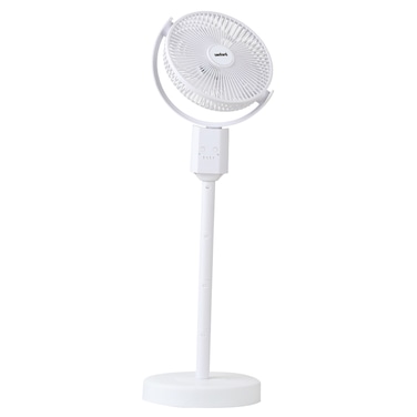 Sanford USB-C Rechargeable Adjustable Stand Fan, White, 4 Speed Control