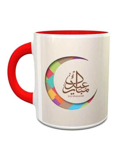 Eid Mubarak Design 508 Mug Grey/White/Red