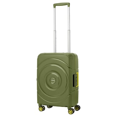 American Tourister Circurity 2 Wheels Spinner Hard Luggage Trolley, Olive Green, 55cm