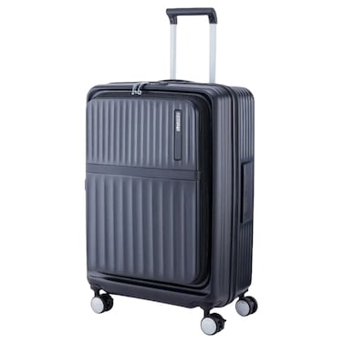 American Tourister Trento + 2 Wheels Spinner Hard Luggage Trolley, Black, 54cm