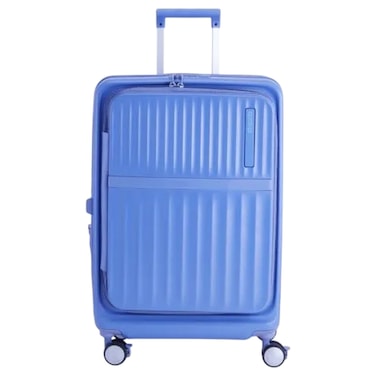 American Tourister Trento + 2 Wheels Spinner Hard Luggage Trolley, Elemental Blue, 68cm