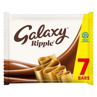 Galaxy Ripple Chocolate Bars Multipack 7 Bars, 210g