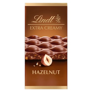 Lindt Extra Creamy Hazelnut Milk Chocolate, 80g