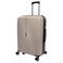 Cosmo Crystal 8 Wheel Hard Luggage Trolley, Medium, Coffee, 60cm