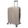 Cosmo Crystal 8 Wheel Hard Luggage Trolley, Large, Coffee, 70cm