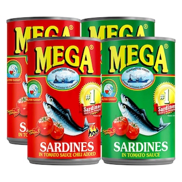 Mega Sardines Can, 155g Pack of 4