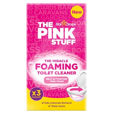 The Star Drops Pink Stuff The Miracle Foaming Toilet Cleaner 3 Treatments, 300g