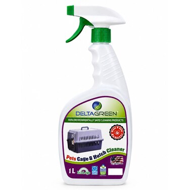 Delta Green Pets Cage and Hutch Cleaner Stain and Odor Remover, 1L