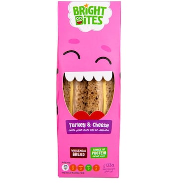 Bright Bites Triangle Turkey And Cheese Wholemeal Bread