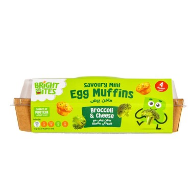Bright Bites Egg Broccoli and Cheese Mini Muffin 4 Pieces