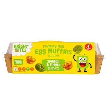 Bright Bites Egg Spinach and Cheese Mini Muffin 4 Pieces