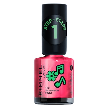 Rimmel London 1-Step Super Gel Music Collab Nail Polish, 112 Summer Fizz, 12ml