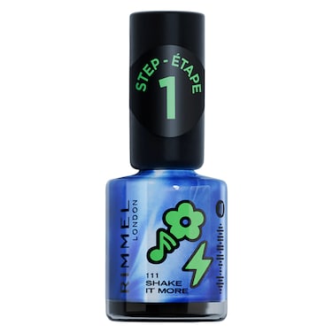 Rimmel London 1-Step Super Gel Music Collab Nail Polish, 111 Shake It More, 12ml