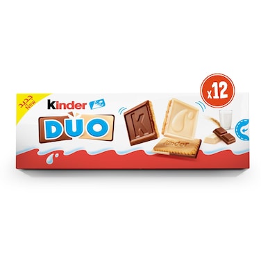 Kinder Duo Chocolate Biscuits 12 Biscuits, 150g