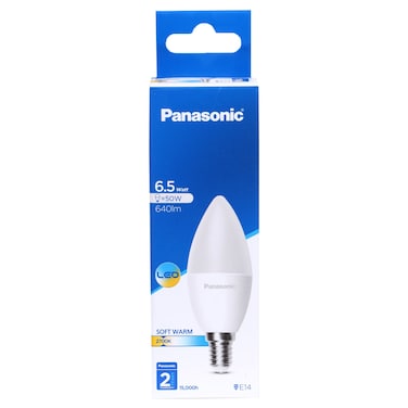 باناسونيك مصباح LED - ضوء دافئ ناعم، 6.5 واط، E14