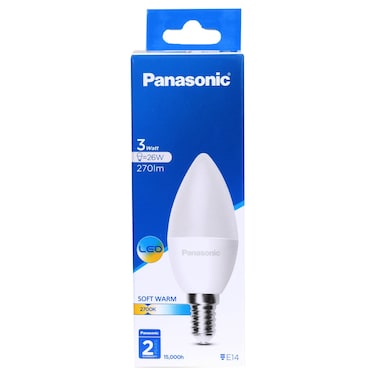 Panasonic LED Lamp, Soft Warm, 3 W, E14