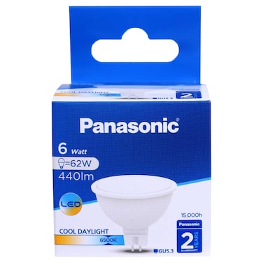 Panasonic LED MR16 Lamp, Cool Daylight, 6 W