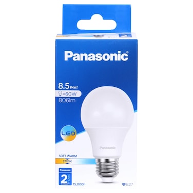 Panasonic LED Lamp, Soft Warm, 8.5 W, E27