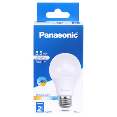 Panasonic LED Lamp, Cool Daylight, 8.5 W, E27