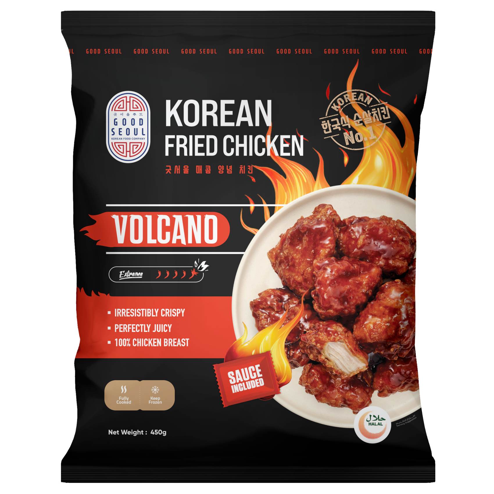 Buy Good Seoul Volcano Korean Fried Chicken, 450g Online