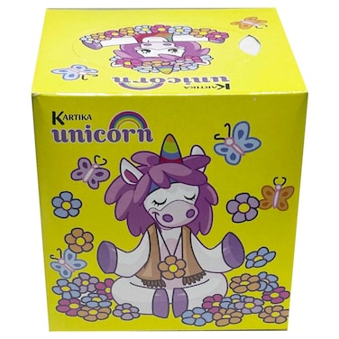 Kartika World Cart Unicorn Facial Tissues Box 56 Tissues, 20x20cm