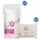 Carrefour Soft Sensitive Micellar Water Make-Up Remover Wipes 25 Wipes+ Disc Duo Make-Up Remover Cotton Pads 35 Pads