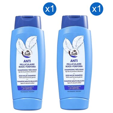 Carrefour Soft Anti-Dandruff Shampoo, 500ml Pack of 2