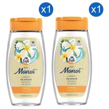 Carrefour Soft Shower Gel with Monoi, 250ml Pack of 2